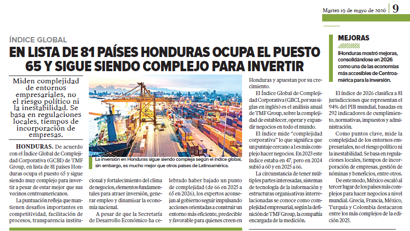 PAG 9. ÍNDICE GLOBAL EN LISTA DE 81 PAÍSES HONDURAS OCUPA EL PUESTO 65 ...